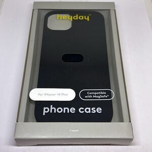 Apple iPhone 14 PLUS Phone Case Silicone MagSafe Case - Black by Heyday